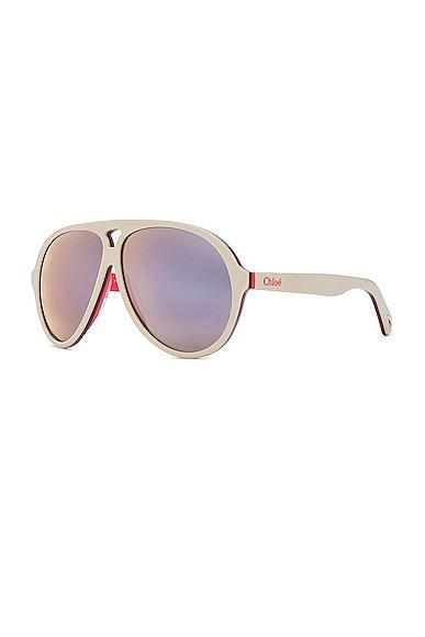 Chloe Apres Ski Pilot Sunglasses in Brown Product Image