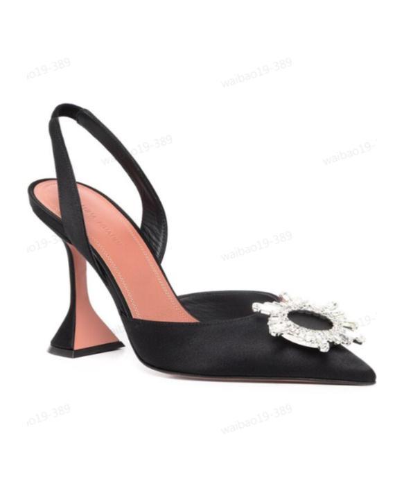 AMINA MUADDI Rosie 95mm Bow-detail Pumps In Black Product Image