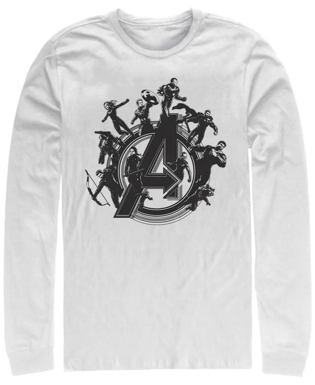 Mens Marvel Avengers Flying Heroes Tee White Product Image