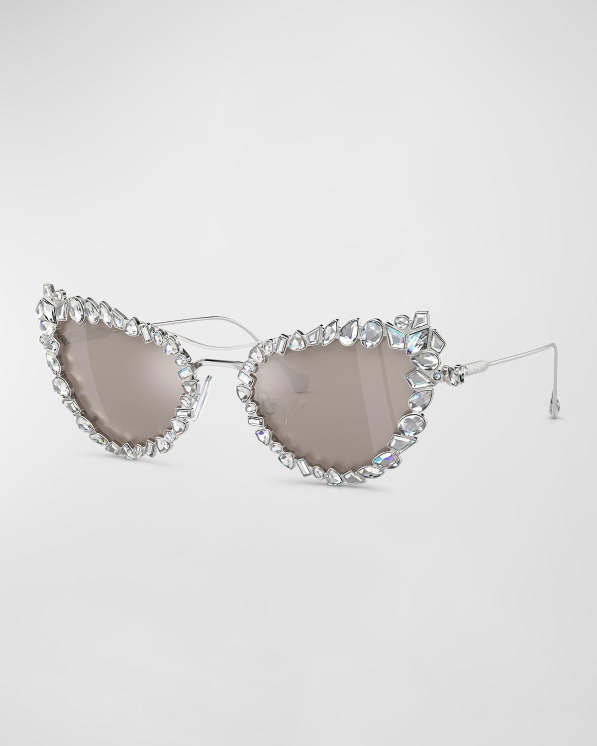 Swarovski Womens SK7011 56mm Mirrored Cat Eye Sunglasses product image