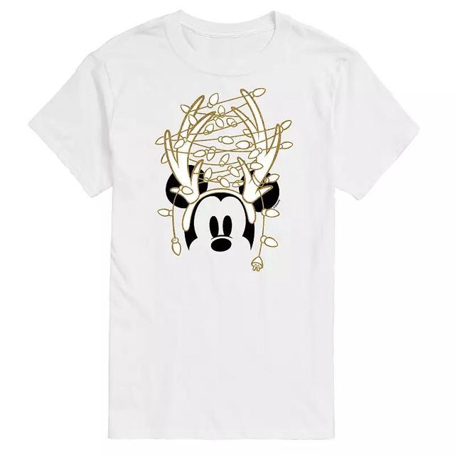 Disneys Big & Tall Mickey Antlers Graphic Tee, Mens Product Image