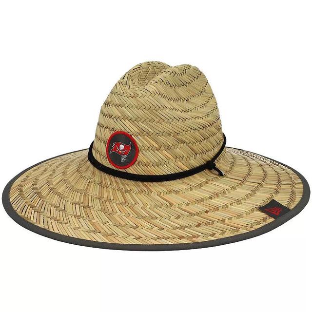 Mens New Era Natural Tampa Bay Buccaneers NFL Training Camp Official Straw Lifeguard Hat Product Image