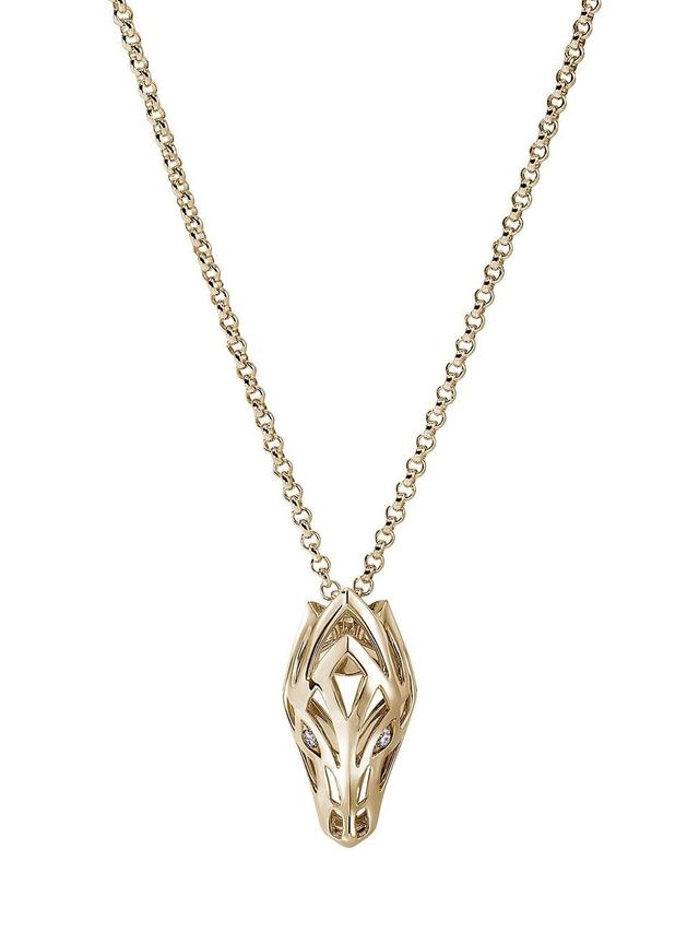 Womens Naga 14K Yellow Gold & 0.04 TCW Diamond Pendant Necklace Product Image