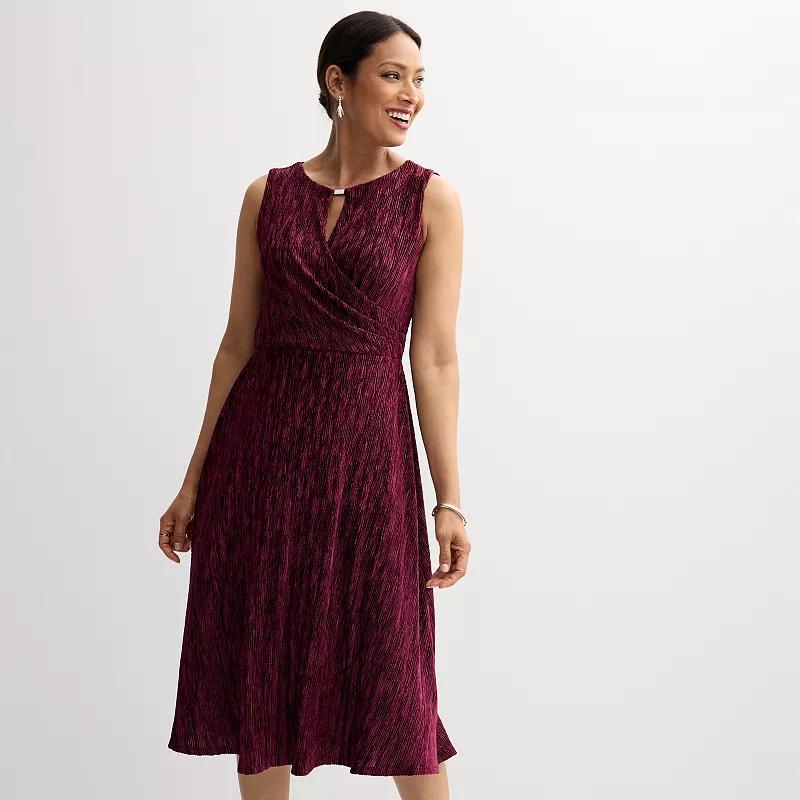 Womens Sandra Darren Chiffon A-Line Maxi Dress Purple Product Image