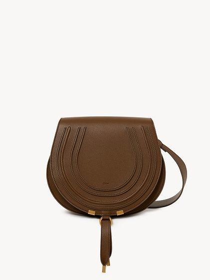 Marcie saddle bag in grained leather Product Image