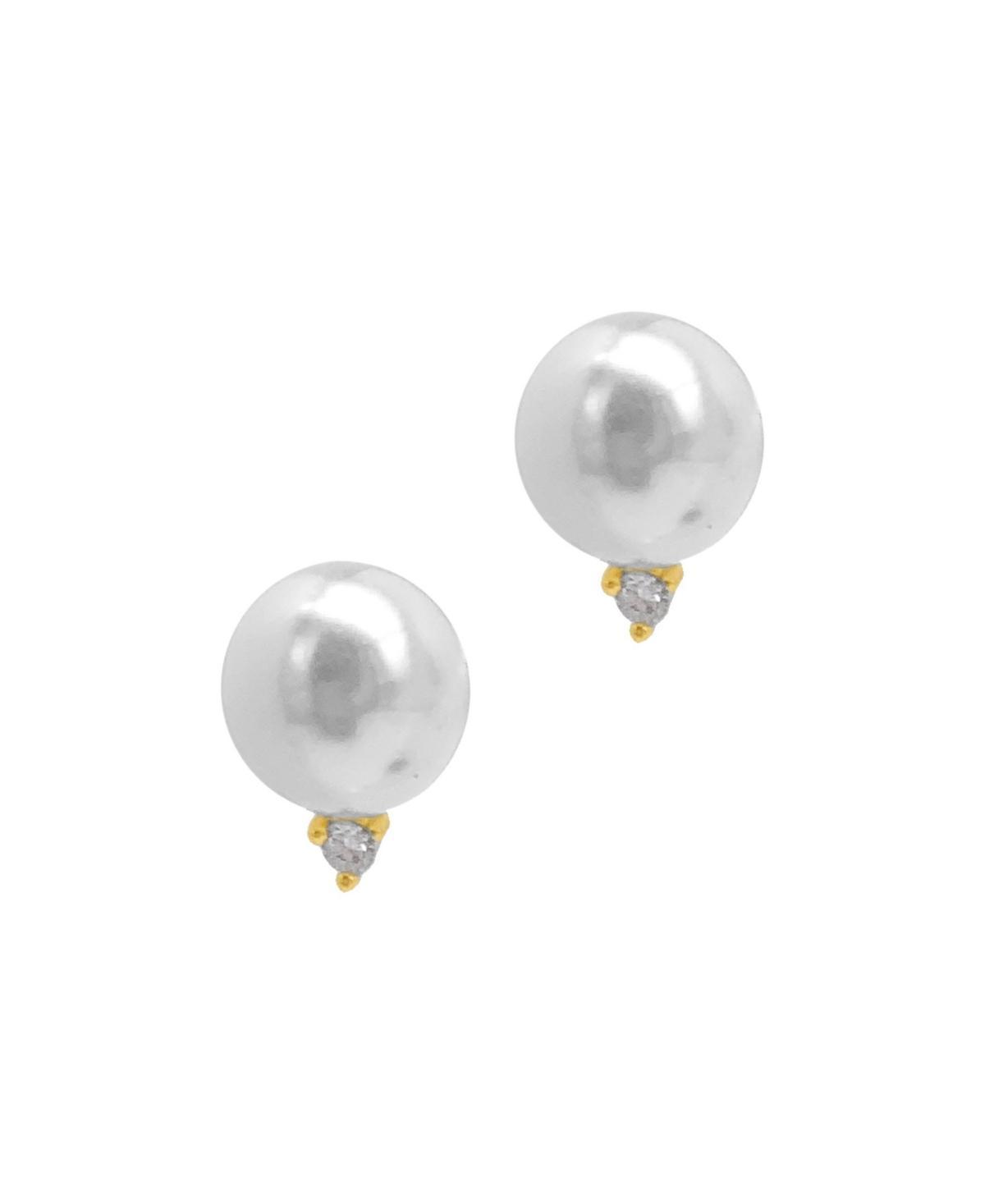 Adornia Imitation Pearl and Crystal Earrings Product Image