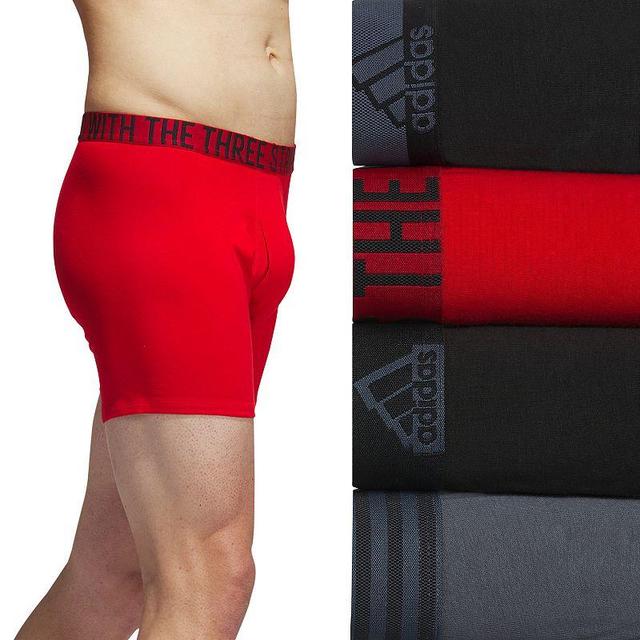 Mens adidas 4-Pack Stretch Cotton Boxer Briefs Product Image