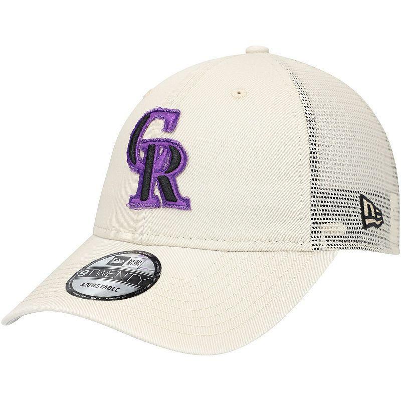 Mens New Era Stone Colorado Rockies Game Day 9TWENTY Adjustable Trucker Hat Product Image