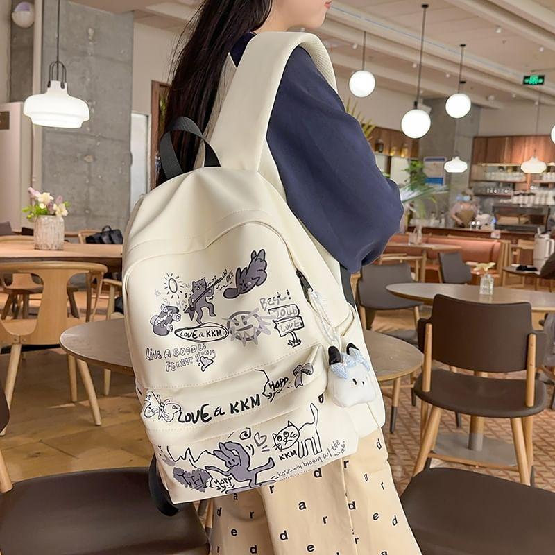 Graffiti Print Backpack Product Image