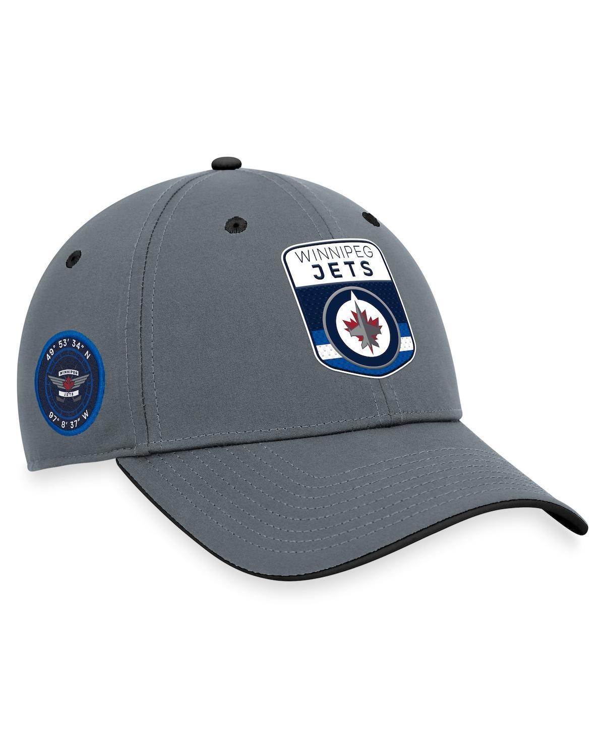 Mens Fanatics Branded Gray Winnipeg Jets Authentic Pro Home Ice Flex Hat Product Image