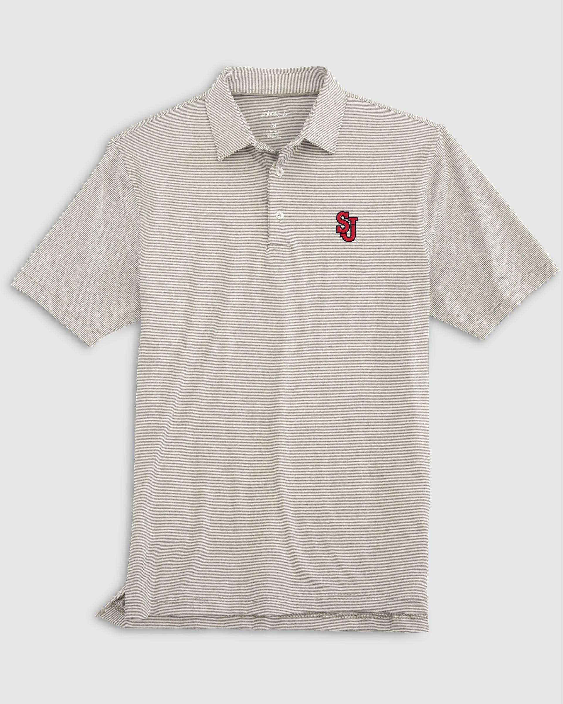 Boston College Lyndonn Jr. Striped Jersey Performance Polo Product Image