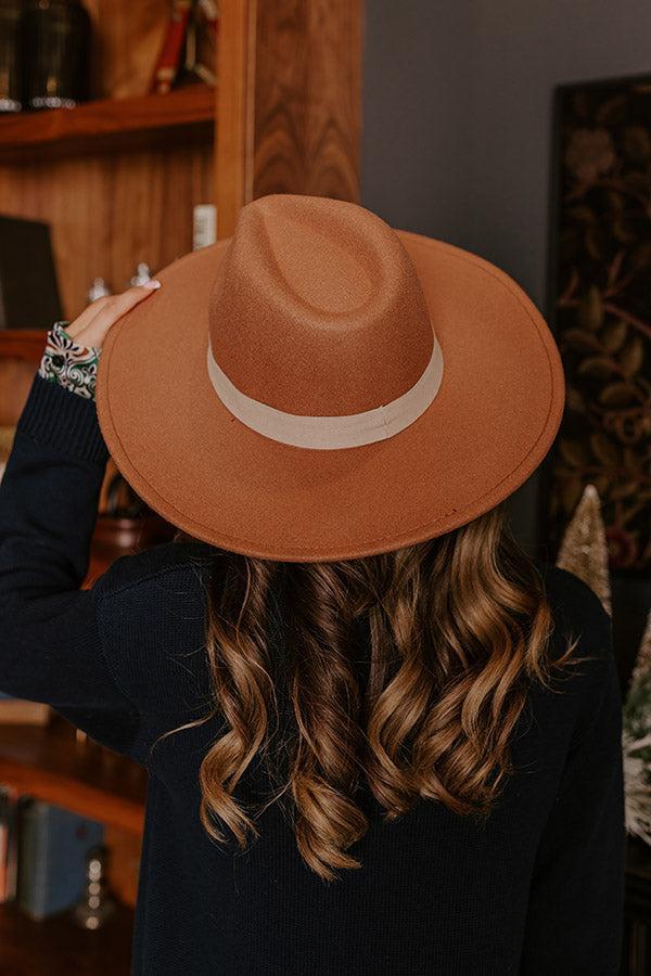 Fall Vibes Felt Fedora in Tan Product Image