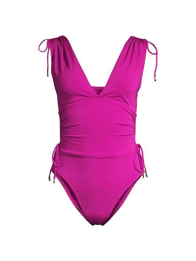 Robin Piccone Aubrey V-Neck One-Piece Swimsuit Product Image