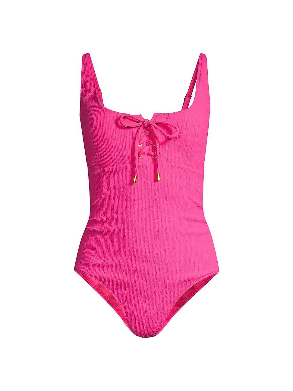 Womens Taylor Lace-Up One-Piece Swimsuit Product Image