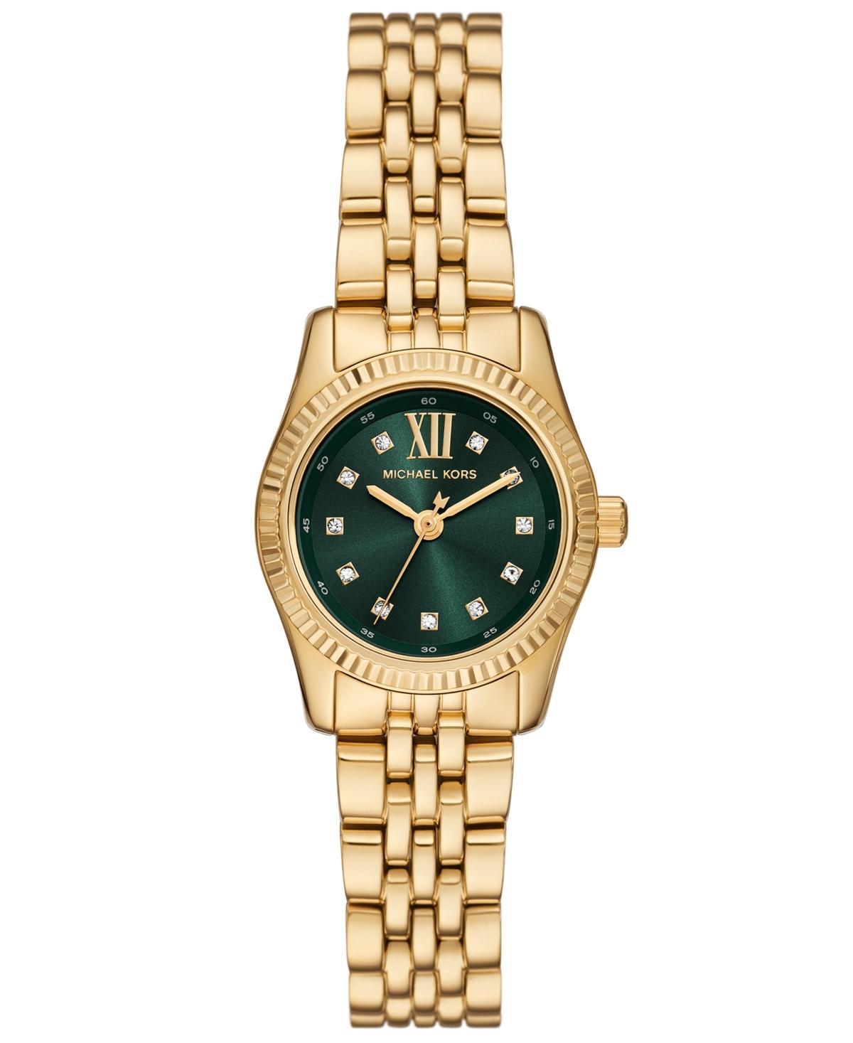 Michael Kors Womens Lexington Three-Hand Gold-Tone Stainless Steel Watch 26mm Product Image