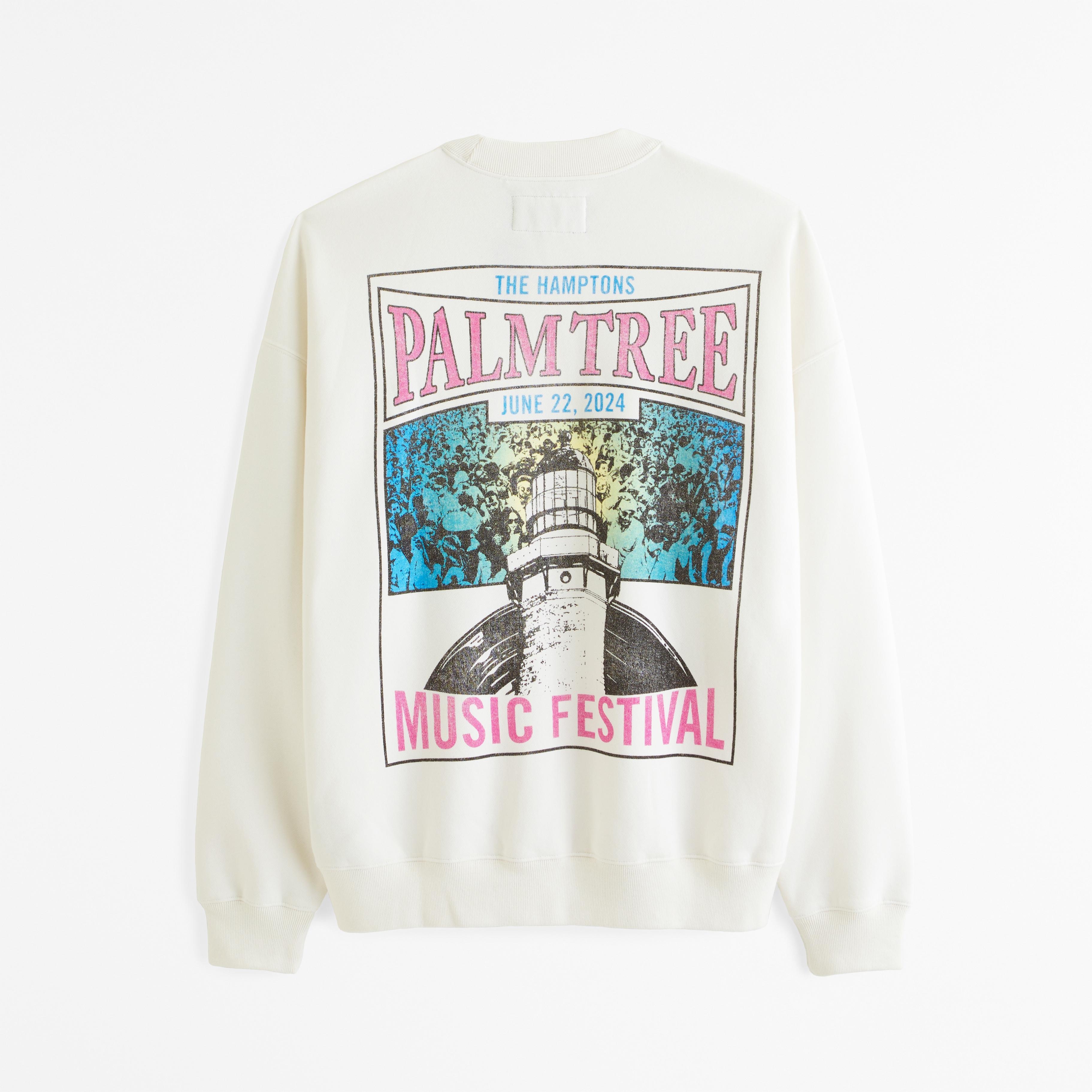 Palm Tree Music Festival Graphic Crew Sweatshirt Product Image