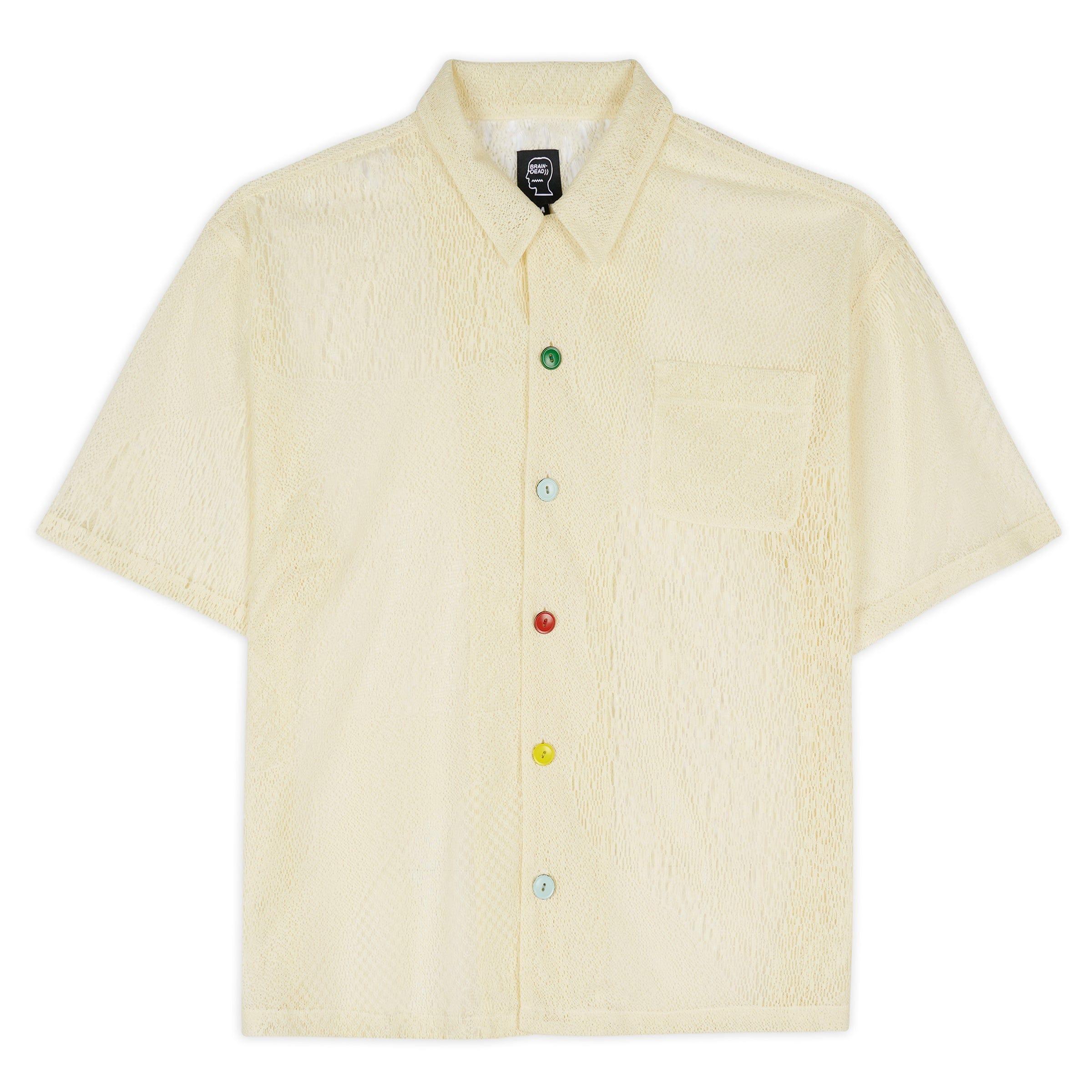 ENGINEERED MESH BUTTON UP NATURAL | Bodega Product Image