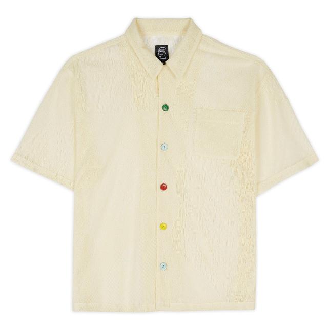 ENGINEERED MESH BUTTON UP NATURAL | Bodega Product Image