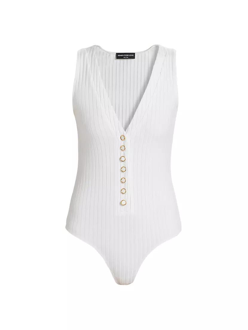 Camille Rib-Knit Bodysuit Product Image