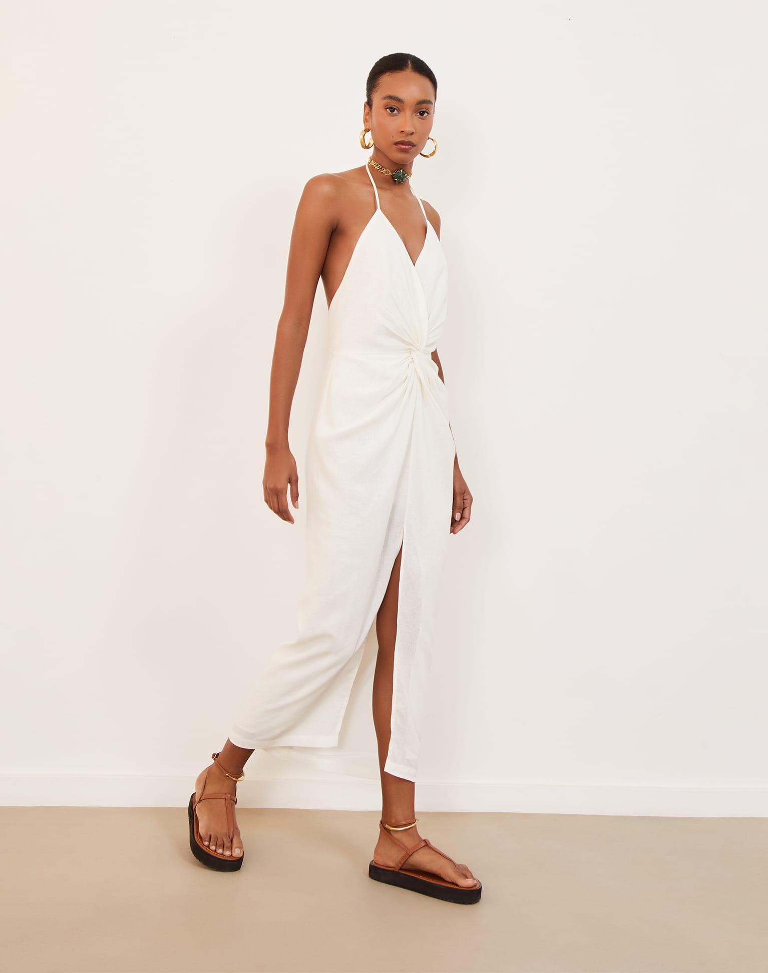 Kana Midi Dress - Off White Product Image