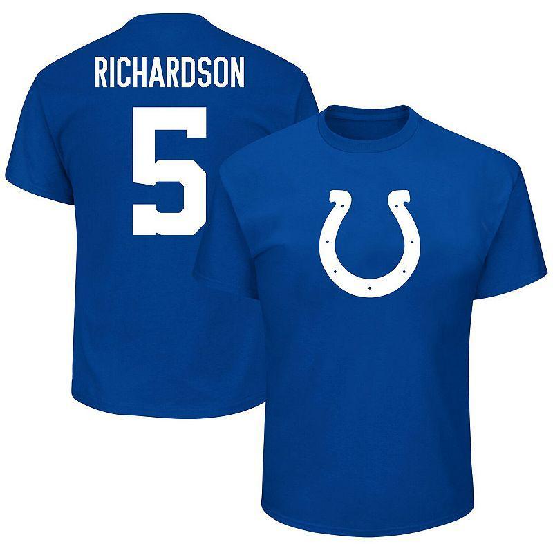 Mens Fanatics Branded Anthony Richardson Royal Indianapolis Colts Big and Tall Player Name and Number T-shirt Product Image