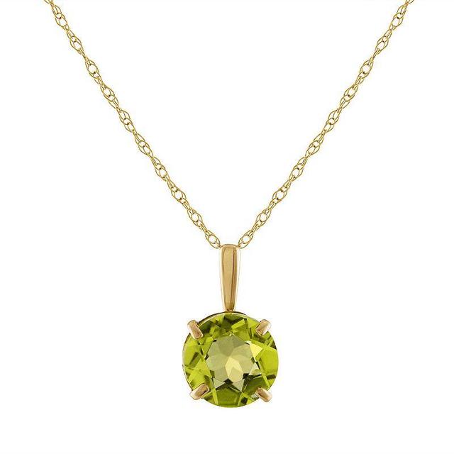 Designs by Gioelli 10k Gold Gemstone Solitaire Pendant Necklace, Womens Yellow Product Image