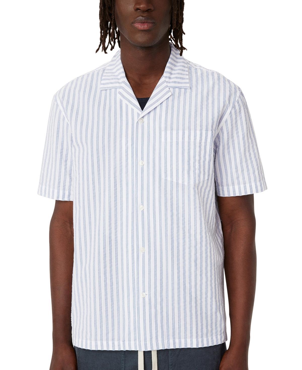 Frank And Oak Mens Short Sleeve Seersucker Button-Front Shirt Product Image