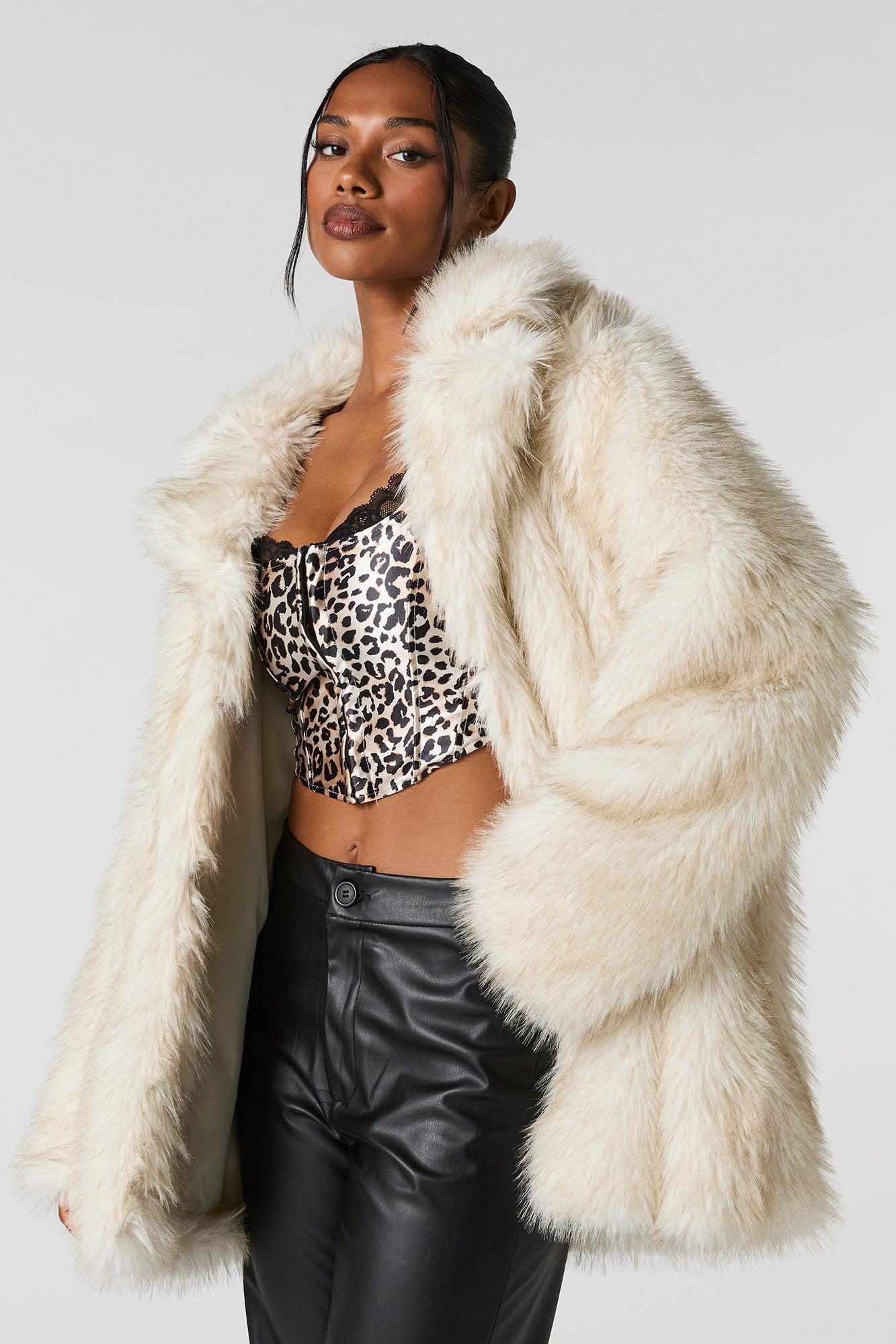 Faux Fur Midi Jacket Female Product Image