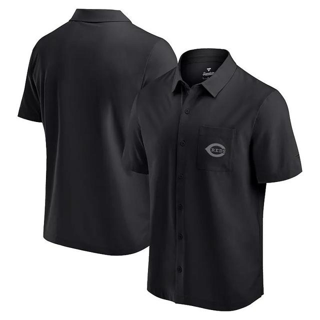 Mens Fanatics Black Cincinnati Reds Front Office Button-Up Shirt Product Image