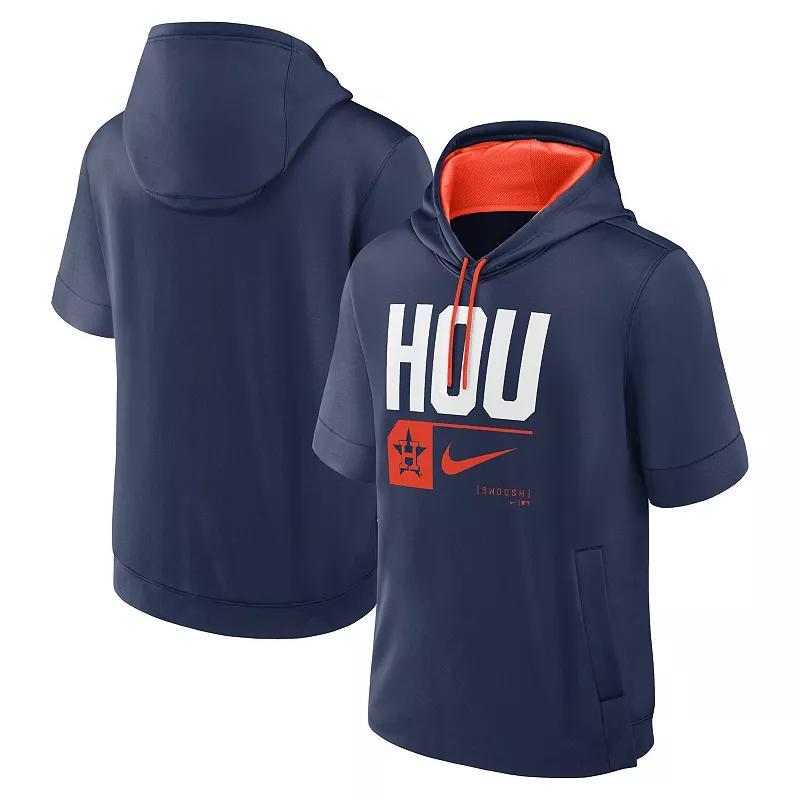 Mens Nike Houston Astros Tri Code Lockup Short Sleeve Pullover Hoodie Blue Product Image