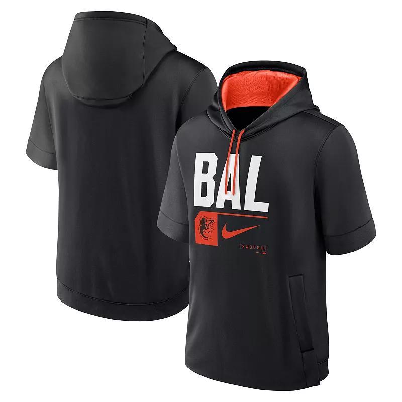 Baltimore Orioles Tri Code Lockup Nike Men's MLB Short-Sleeve Pullover Hoodie Product Image