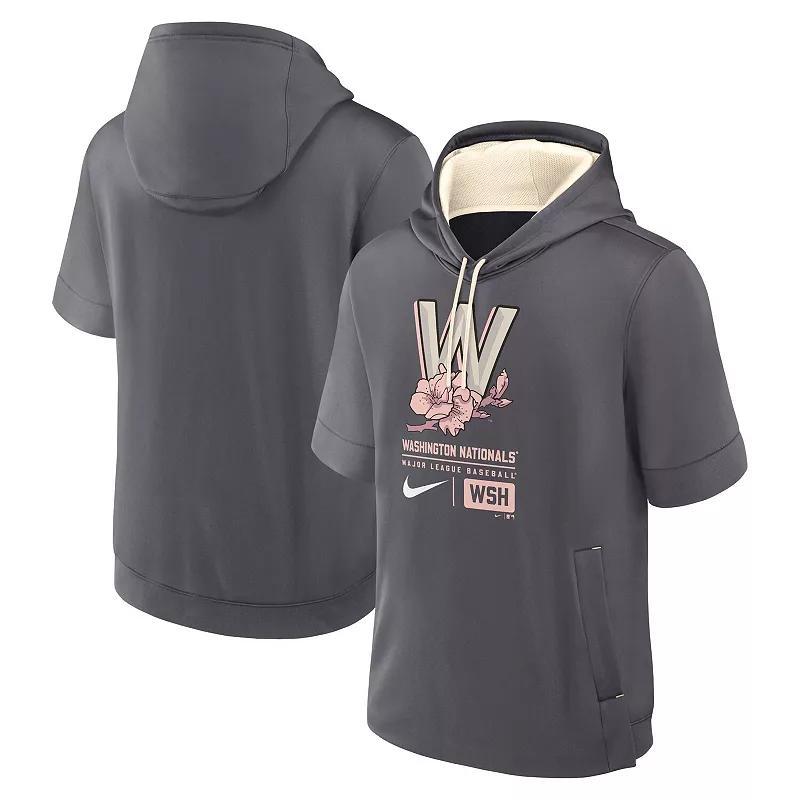 Mens Nike Los Angeles Angels City Connect Color Block Short Sleeve Pullover Hoodie Product Image