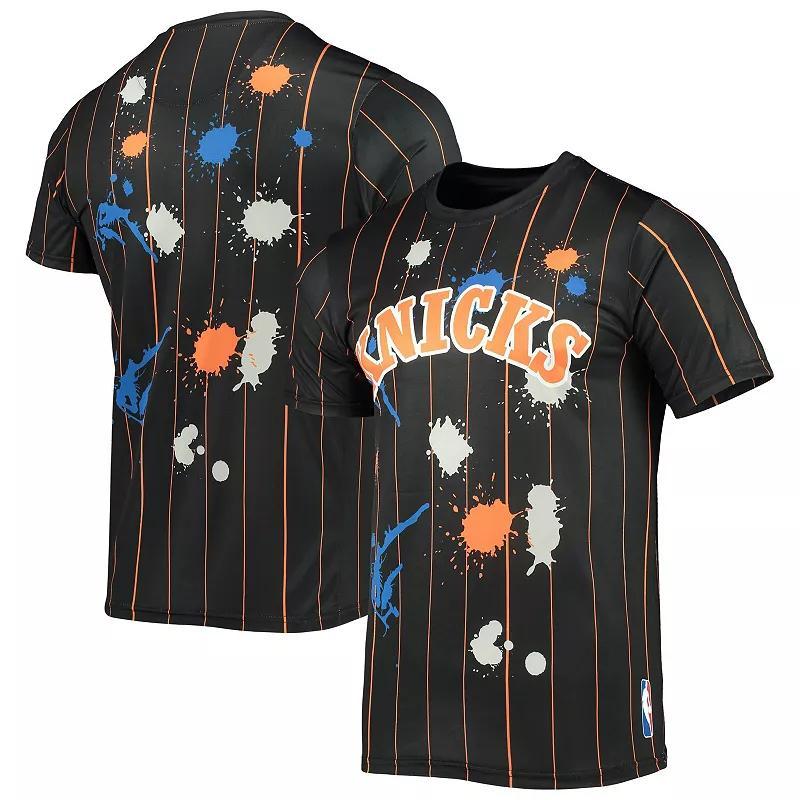 Mens New York Knicks Striped Splatter T-Shirt Product Image