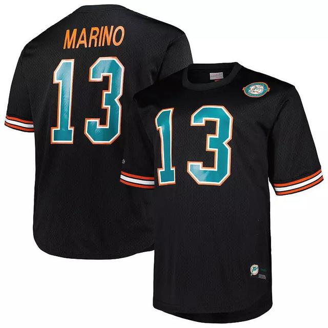 Mens Mitchell & Ness Dan Marino Miami Dolphins Big & Tall Mesh Player Name & Number Top Product Image