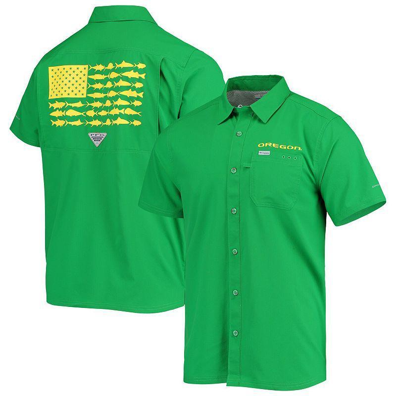 Mens Columbia PFG Oregon Ducks Slack Tide Camp Button-Up Shirt Product Image