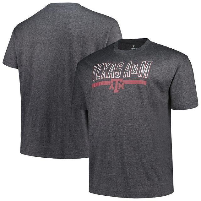 Profile Mens Heather Charcoal Texas A M Aggies Big Tall Team T-Shirt Product Image