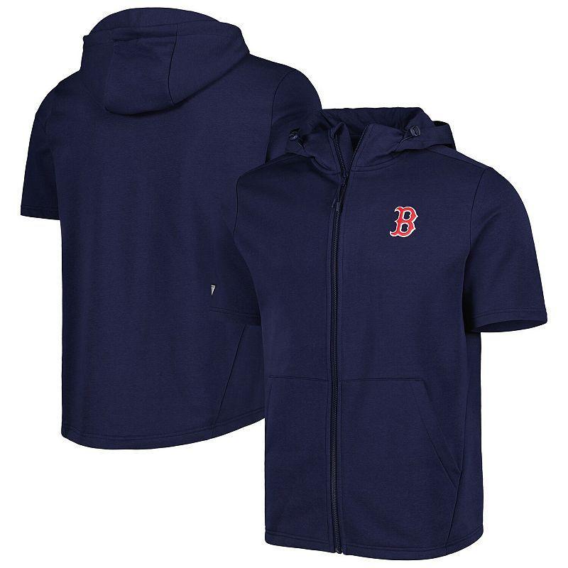 Mens Levelwear Boston Red Sox Recruit Full-Zip Short Sleeve Hoodie Blue Product Image