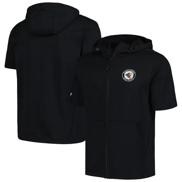 Mens Levelwear Baltimore Orioles Recruit Short Sleeve Full-Zip Hoodie Product Image