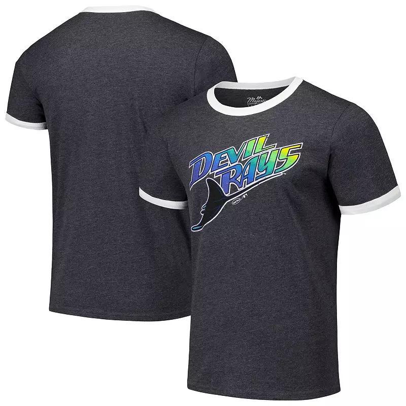 Mens Majestic Threads Tampa Bay Rays Ringer Tri-Blend T-Shirt Product Image