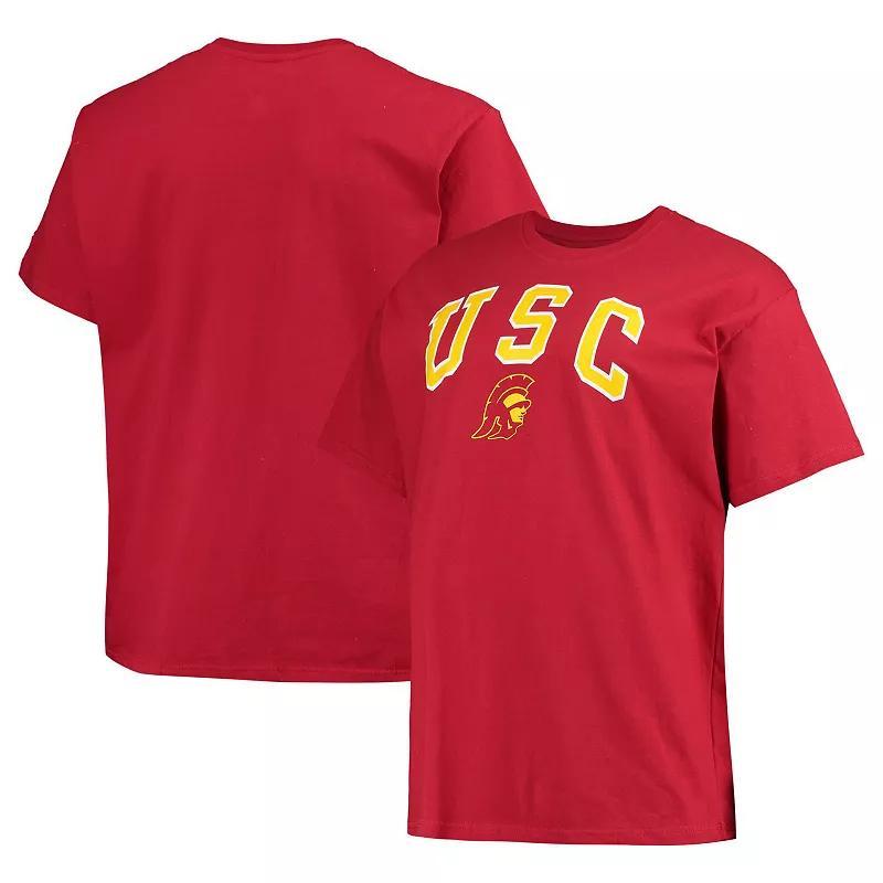 Mens Champion Cardinal USC Trojans Big & Tall Arch Over Wordmark T-Shirt Product Image