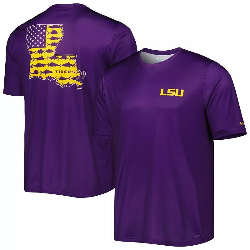 Mens Columbia LSU Tigers Terminal Tackle Omni-Shade T-Shirt Product Image