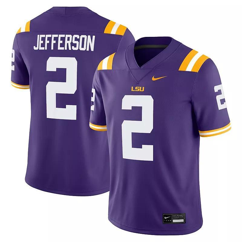 Mens Nike Justin Jefferson LSU Tigers Alumni Game Jersey Product Image