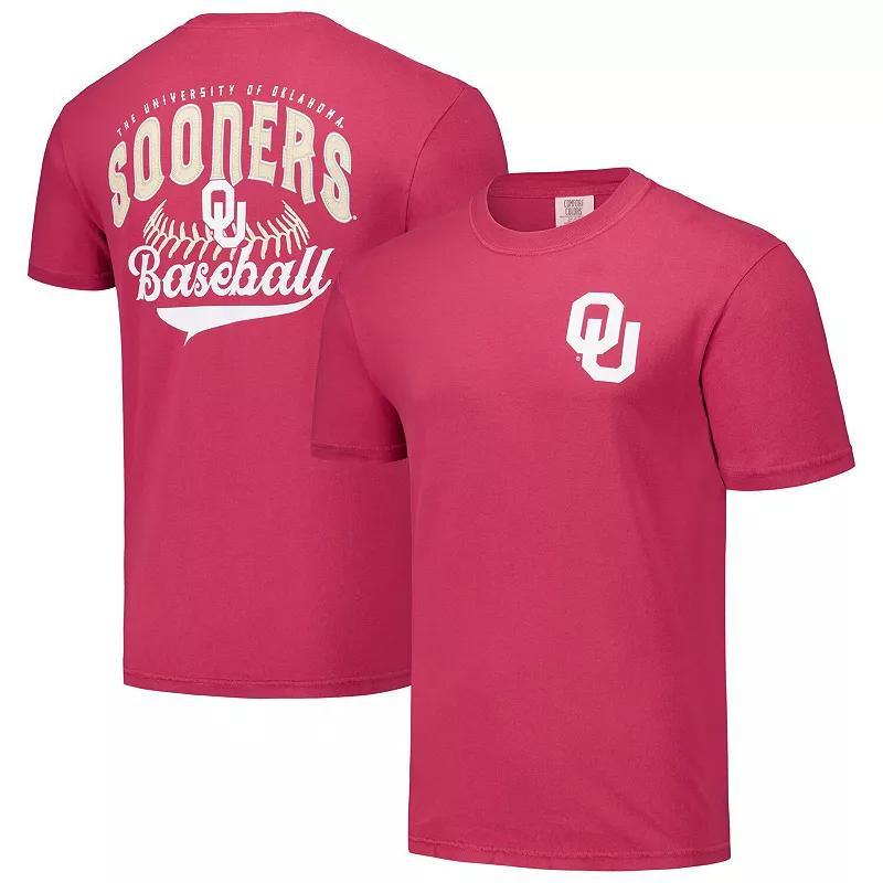 Mens Crimson Oklahoma Sooners Baseball Comfort Colors T-Shirt Product Image