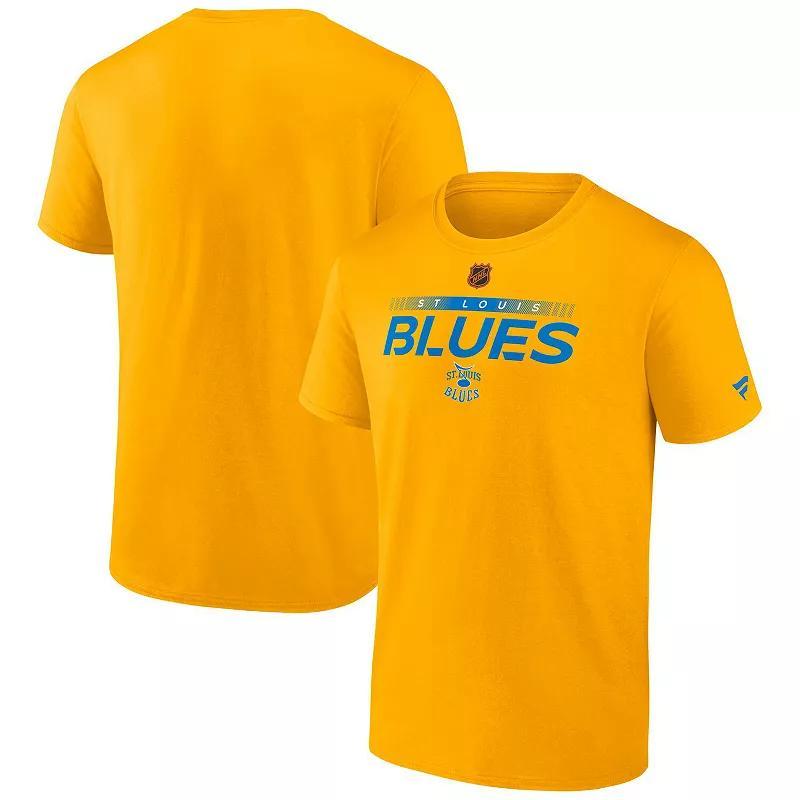 Mens Fanatics Yellow St. Louis Blues Special Edition 2.0 Authentic Pro T-shirt Product Image