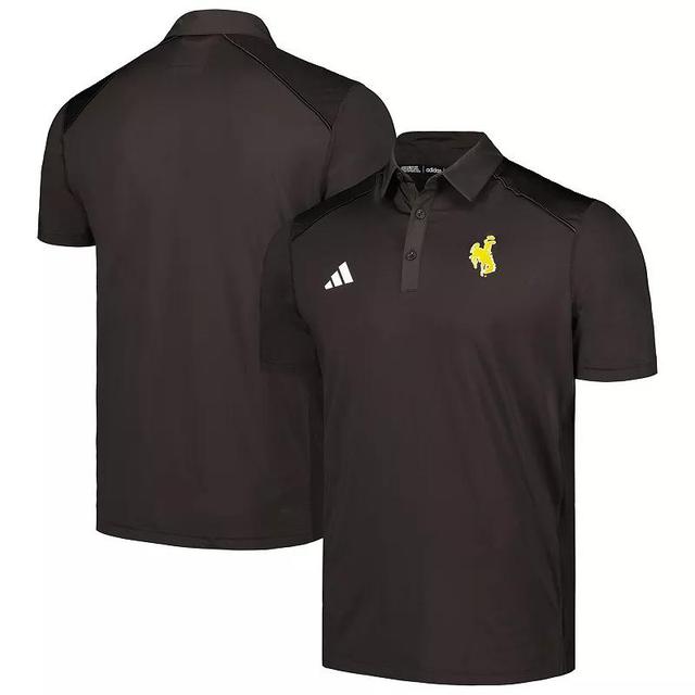 Mens adidas Brown Wyoming Cowboys Classic AEROREADY Polo Product Image