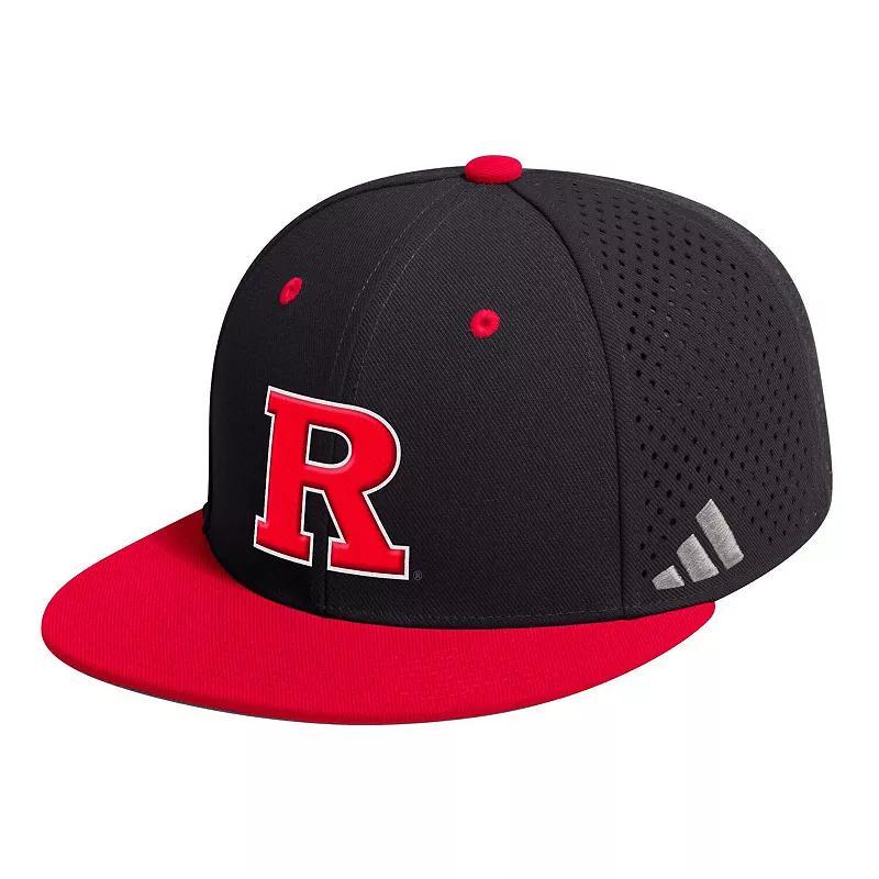 Mens adidas Black Rutgers Scarlet Knights On-Field Baseball Fitted Hat Product Image