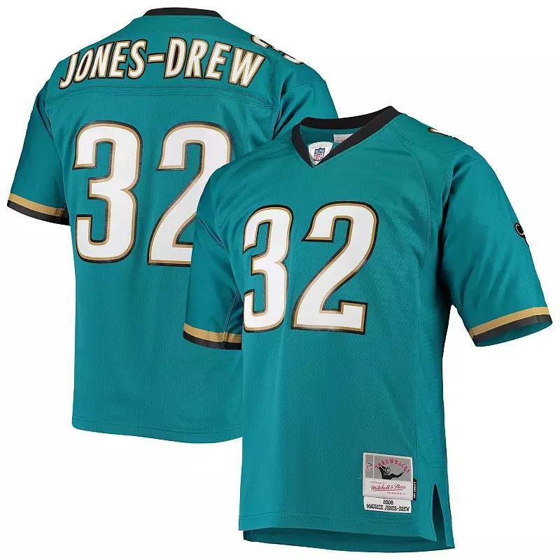 Mens Mitchell & Ness Maurice Jones-Drew Teal Jacksonville Jaguars Legacy Replica Jersey Product Image