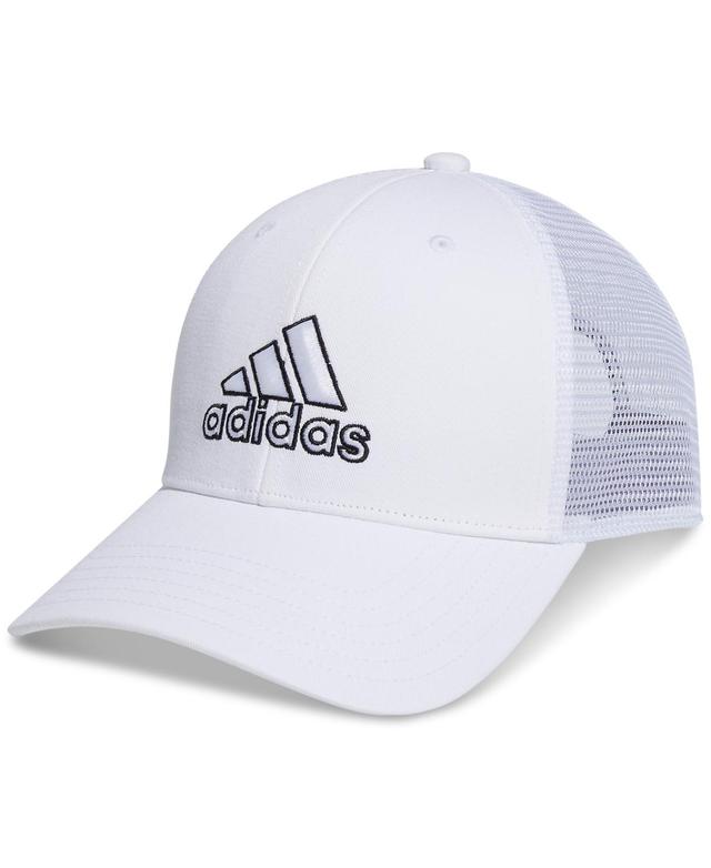 adidas Mens Structured Mesh Snapback Hat - White Product Image