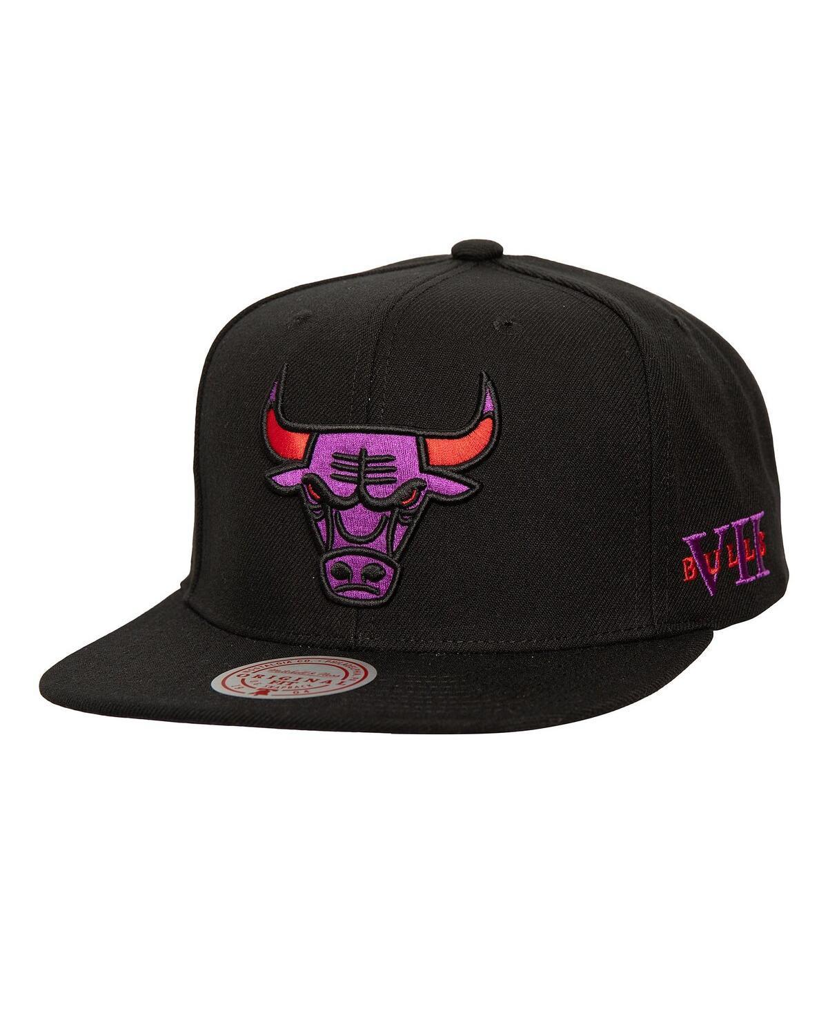 Mens Mitchell & Ness /Purple Chicago Bulls Core Snapback Hat Product Image