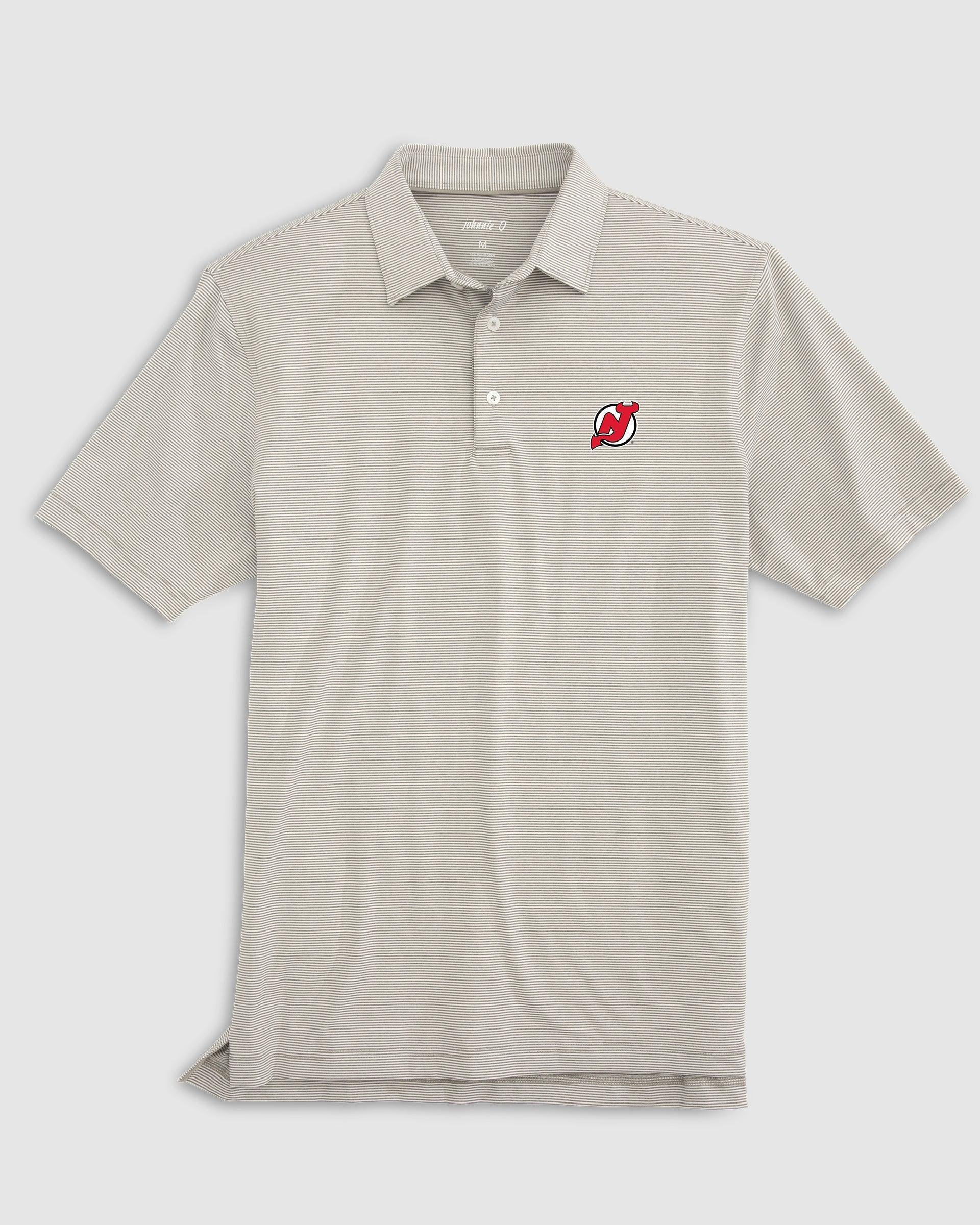 Calgary Flames Lyndonn Striped Jersey Performance Polo Product Image